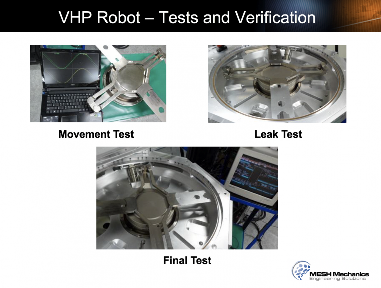 VHP Robot Test and Verification